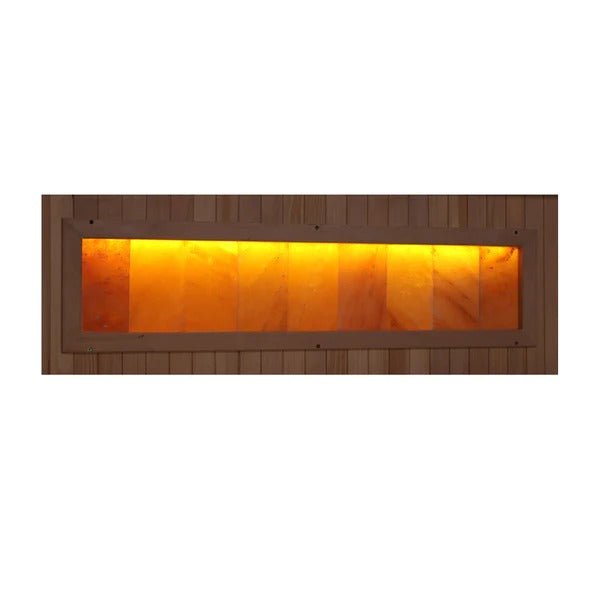 Golden Designs 4-Person Full Spectrum PureTech™ Near Zero EMF Infrared Sauna with Himalayan Salt Bar | Model: GDI-8040-03