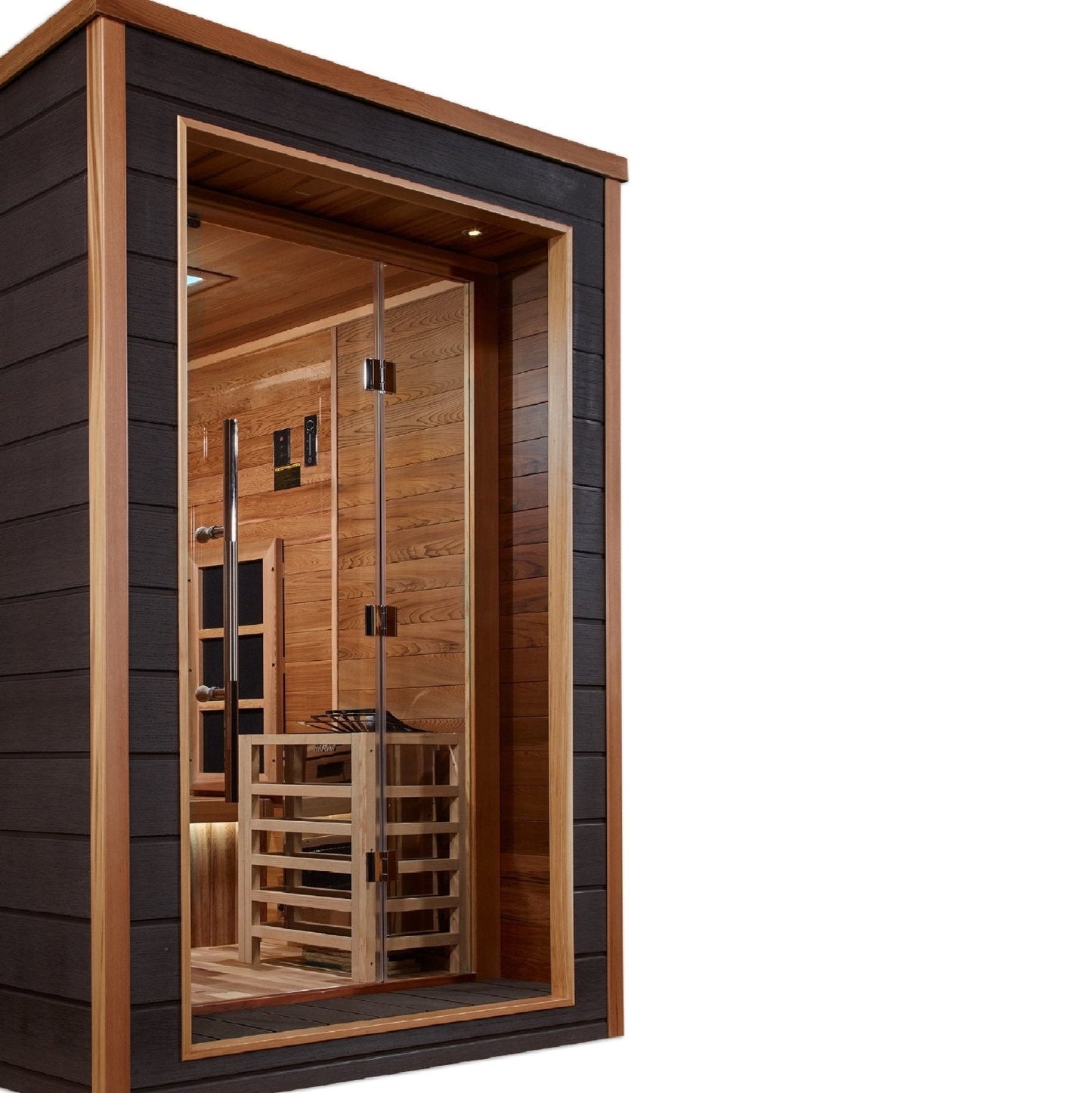 Golden Designs "Karlstad" 6-Person Indoor/Outdoor Hybrid Sauna — Full Spectrum PureTech™ | GDI-8226-01