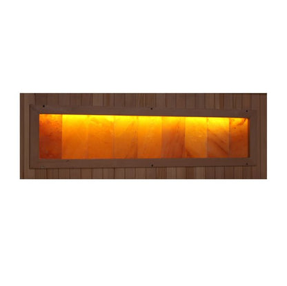 Golden Designs 3-Person Full Spectrum PureTech™ Near Zero EMF Infrared Sauna with Himalayan Salt Bar | Model: GDI-8230-01