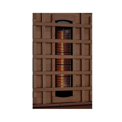 Golden Designs 3-Person Full Spectrum PureTech™ Near Zero EMF Infrared Sauna with Himalayan Salt Bar | Model: GDI-8230-01