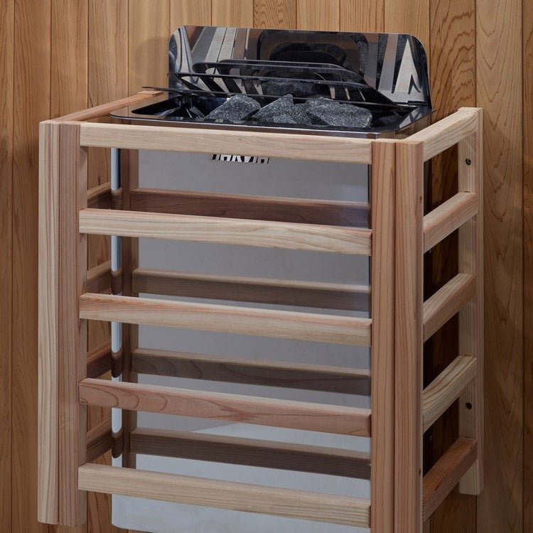 Golden Designs "Soria" 3-Person Hybrid Sauna — Infrared & Traditional Steam with Himalayan Salt Bar (Canadian Hemlock) | Model: GDI-8330-01