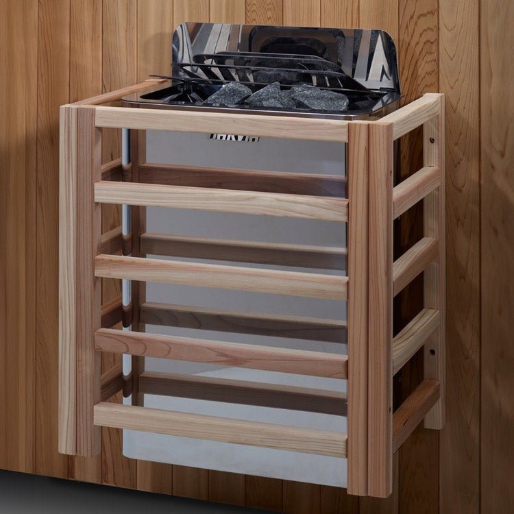 Golden Designs "Toledo" 6-Person Hybrid Infrared & Traditional Sauna with Himalayan Salt Bar (Canadian Hemlock) | Model: GDI-8360-01