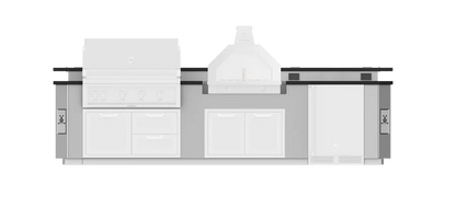 Hestan 12"Foot, With Grill, Outdoor Living Suite with Campania Pizza Oven™ and Bar - GESBC12