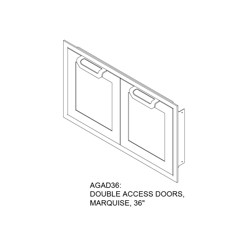 Hestan 36″ Marquise With Outdoor Double Access Doors - AGAD36