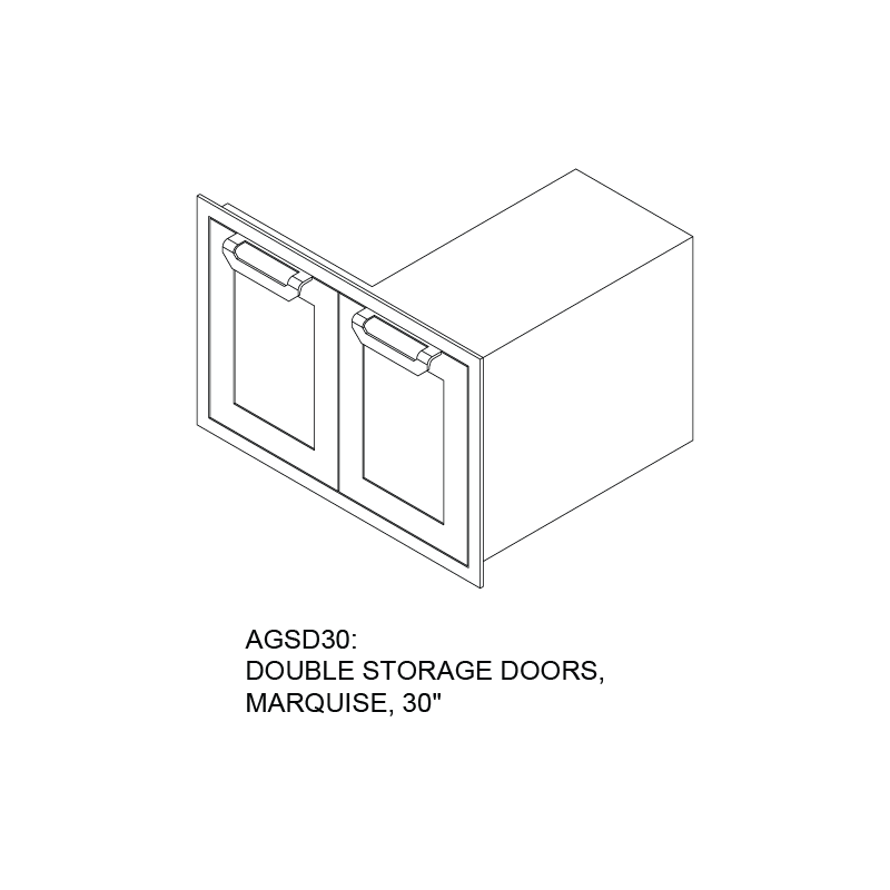 Hestan 30″ Marquise With Outdoor Double Storage Doors - AGSD30