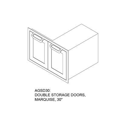 Hestan 30″ Marquise With Outdoor Double Storage Doors - AGSD30