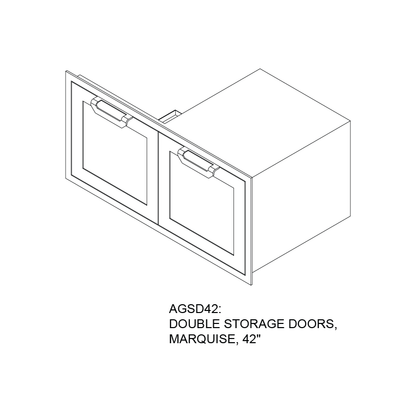 Hestan 42″ Marquise With Outdoor Double Storage Doors - AGSD42