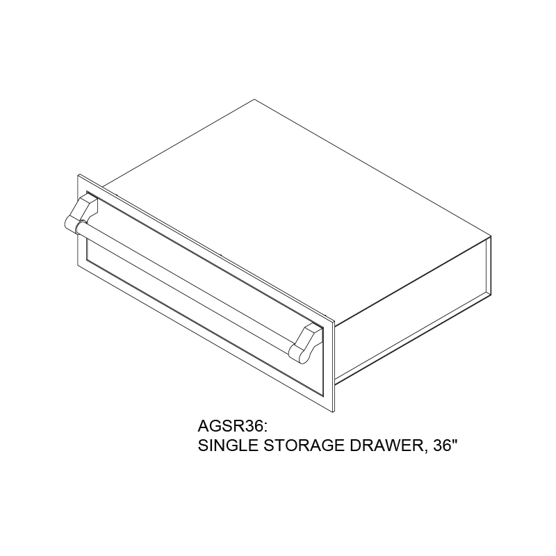 Hestan 36″ Assey, Marquise With Outdoor Single Storage Drawer - AGSR36