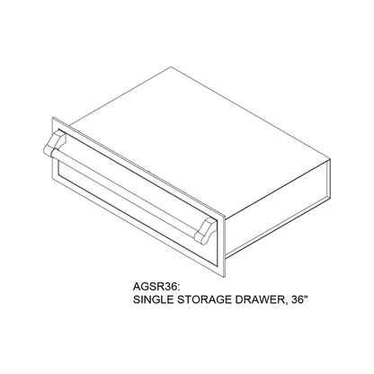 Hestan 36″ Assey, Marquise With Outdoor Single Storage Drawer - AGSR36