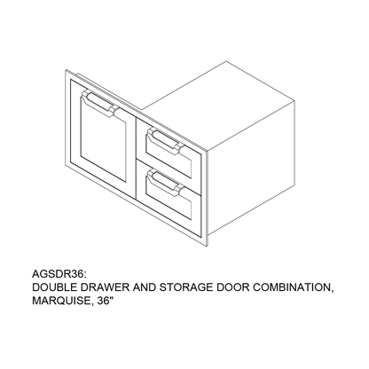 Hestan 36″ Marquise With Double Drawer And Storage Combination - AGSDR36