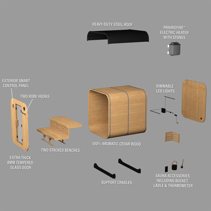 Lennon Outdoor Cube Sauna – 4-6 Person