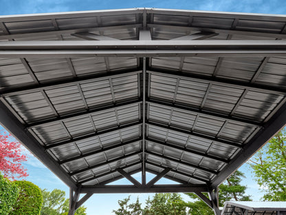 Lancaster | 16x14 Steel Gazebo with Gable Roof