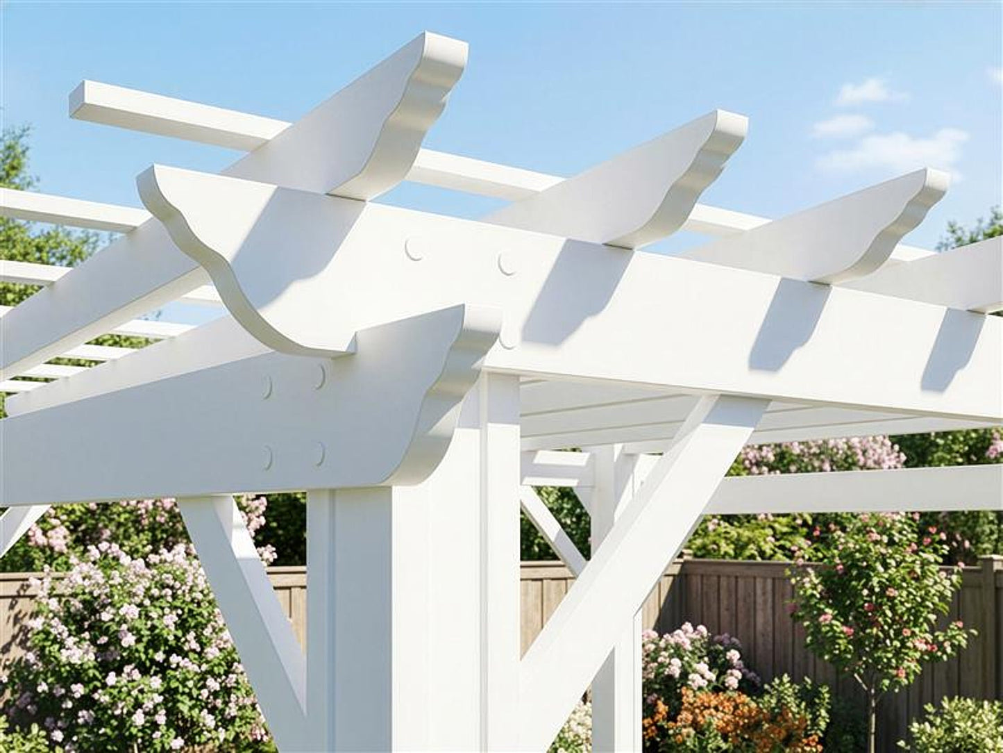 Stratford | 14x12 Steel Pergola – White