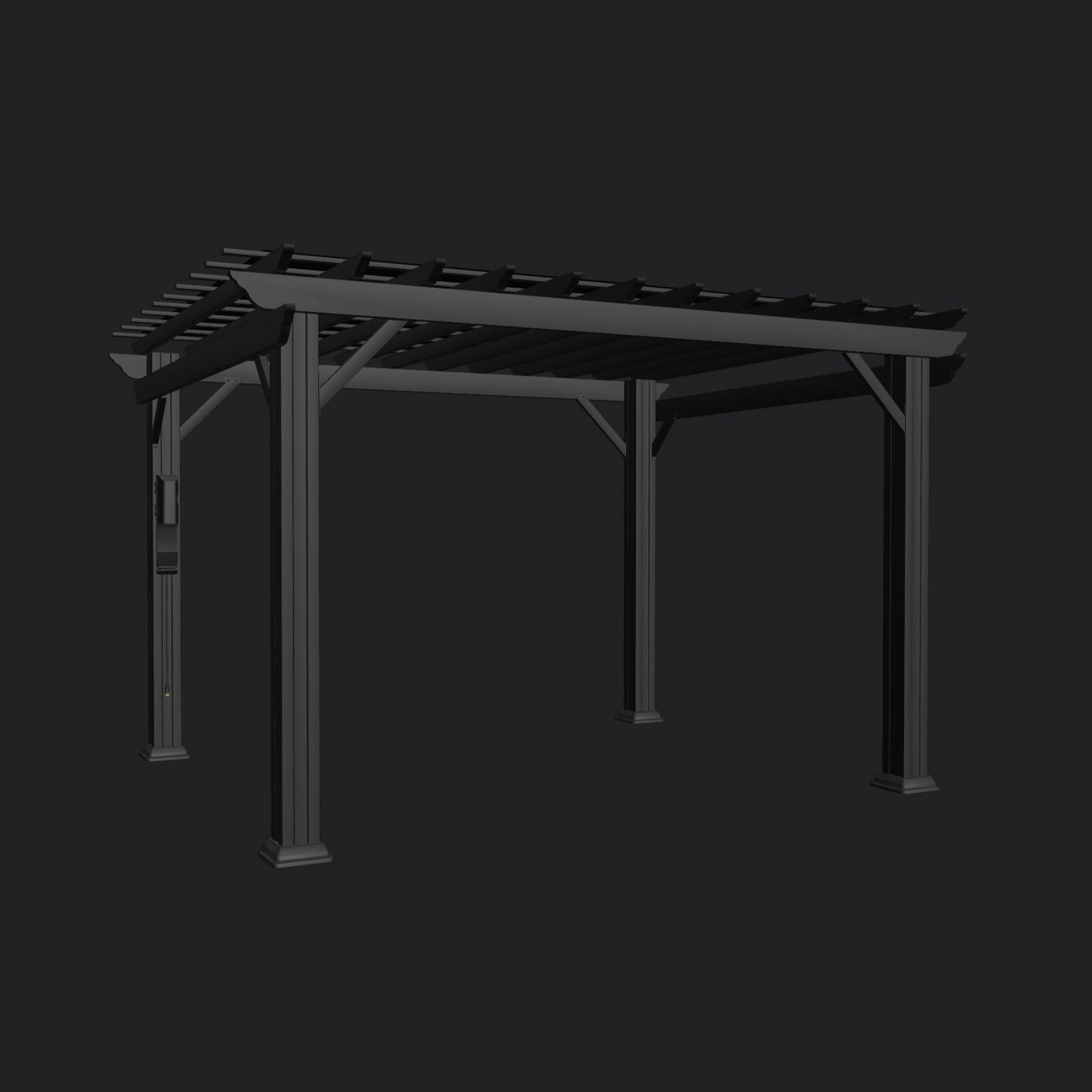 Stratford | 12x10 Steel Pergola – Black