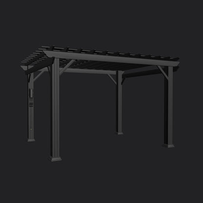 Stratford | 12x10 Steel Pergola – Black