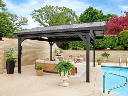 Lancaster | 16x14 Steel Gazebo with Gable Roof