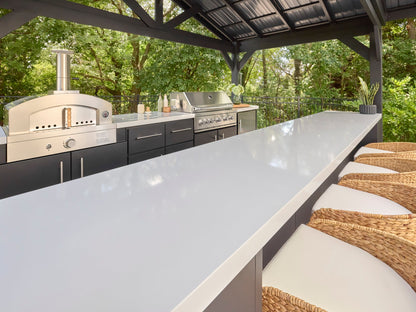 Lancaster | Galley Outdoor Kitchen with Built-In Grill & Pizza Oven