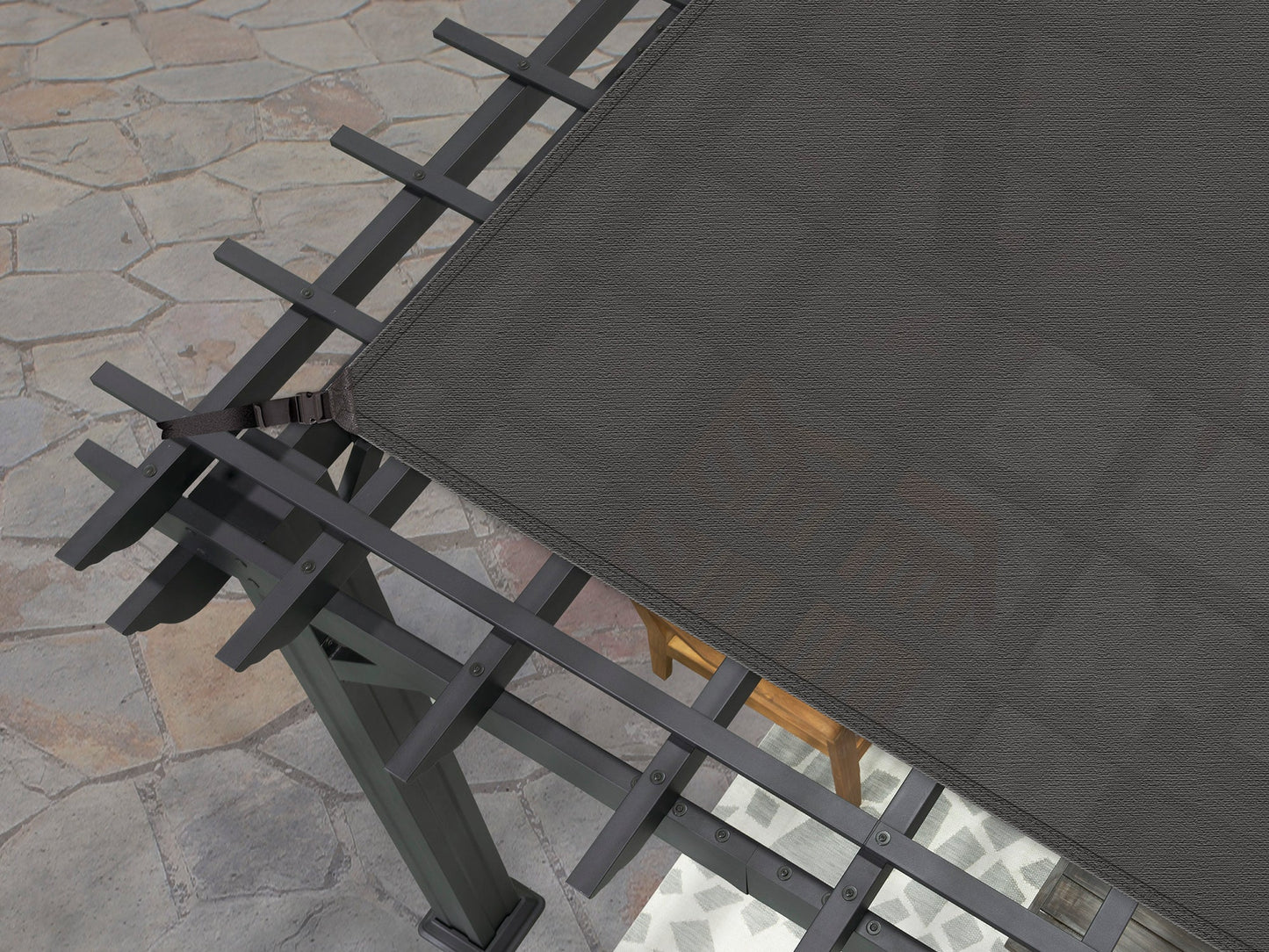 Stratford | 12x10 Steel Pergola – Black