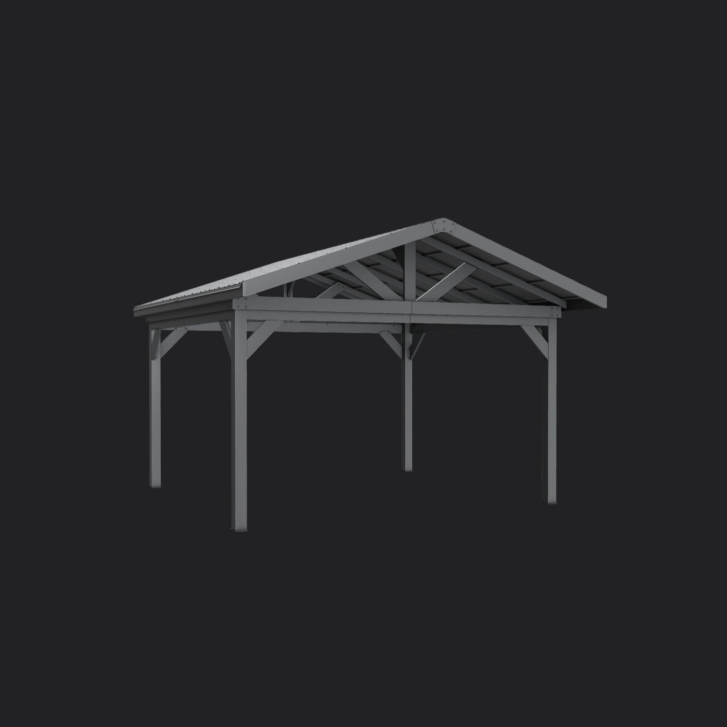 Lancaster | 14x14 Steel Gazebo with Gable Roof