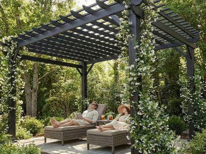 Stratford | 12x10 Steel Pergola – Black