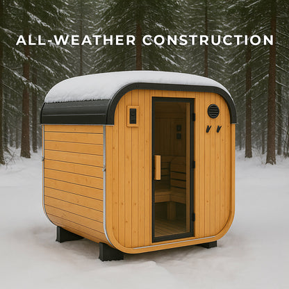 Lennon Outdoor Cube Sauna – 2-4 Person