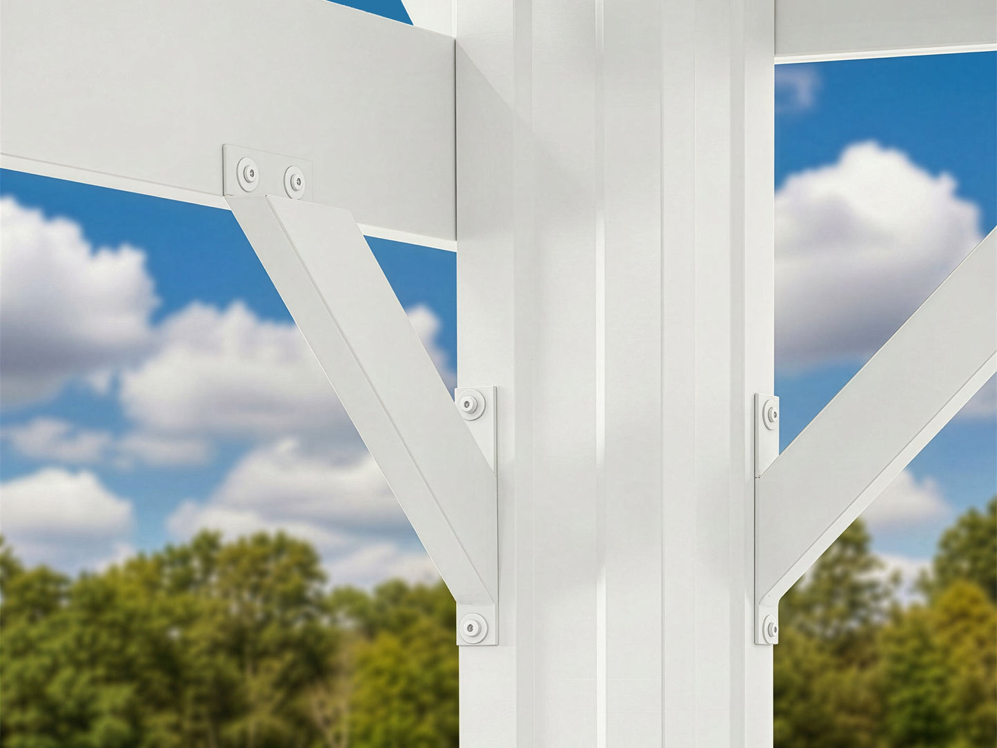 Stratford | 14x10 Steel Pergola – White