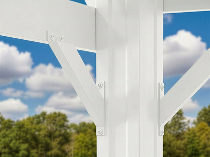 Stratford | 14x10 Steel Pergola – White