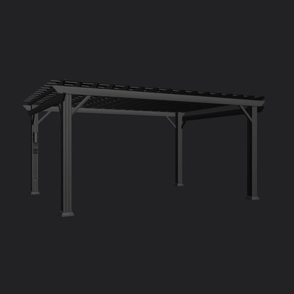 Stratford | 16x12 Steel Pergola – Black