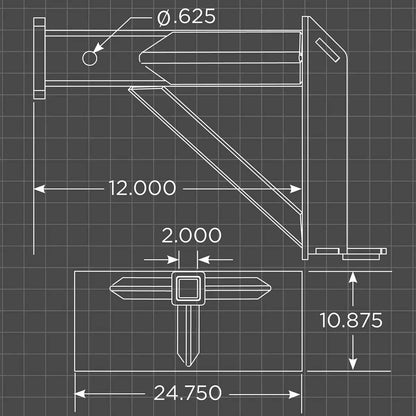 Loflin Reese Hitch Adapter For Mini Skid Steer