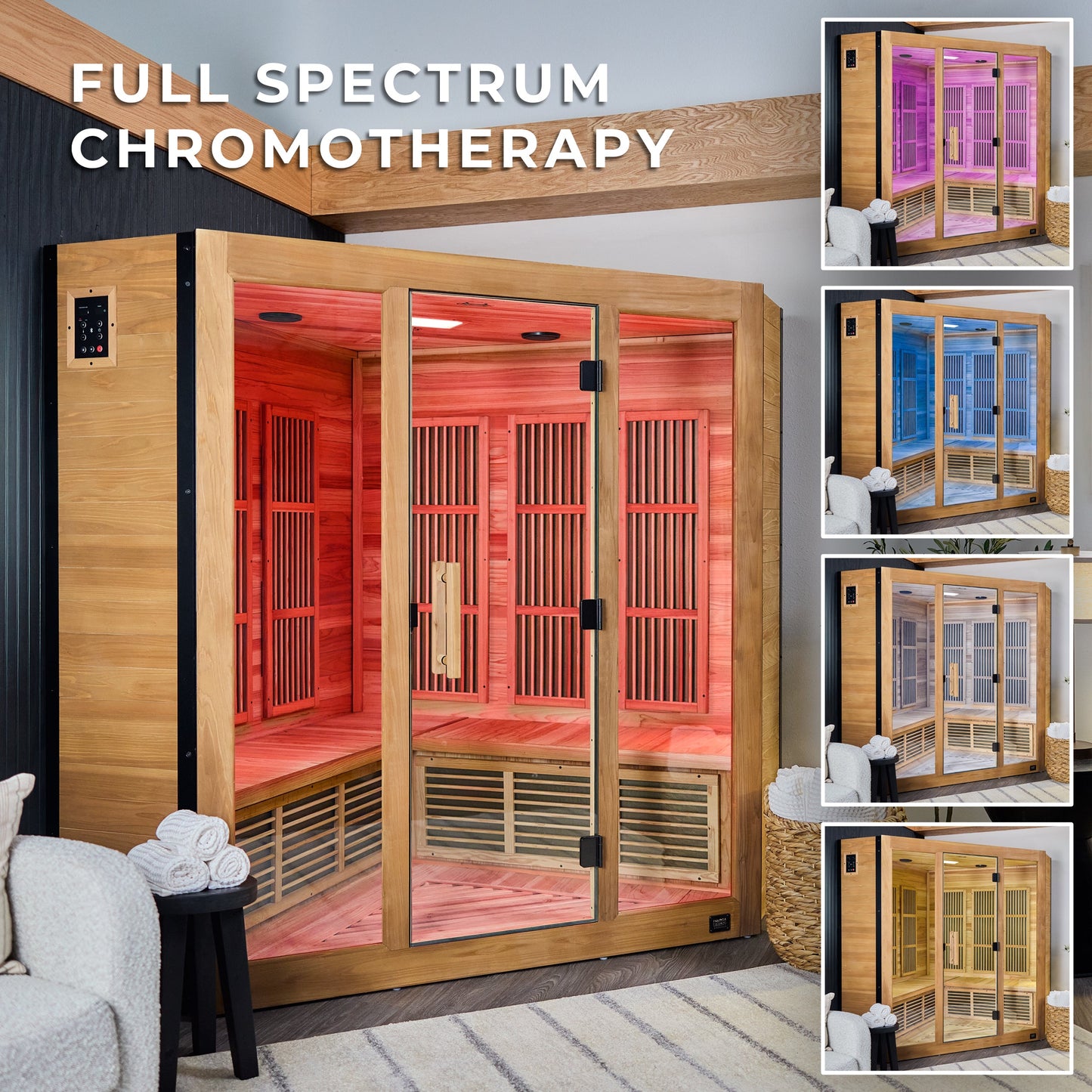 Rylan Indoor Infrared Corner Sauna – 4 Person