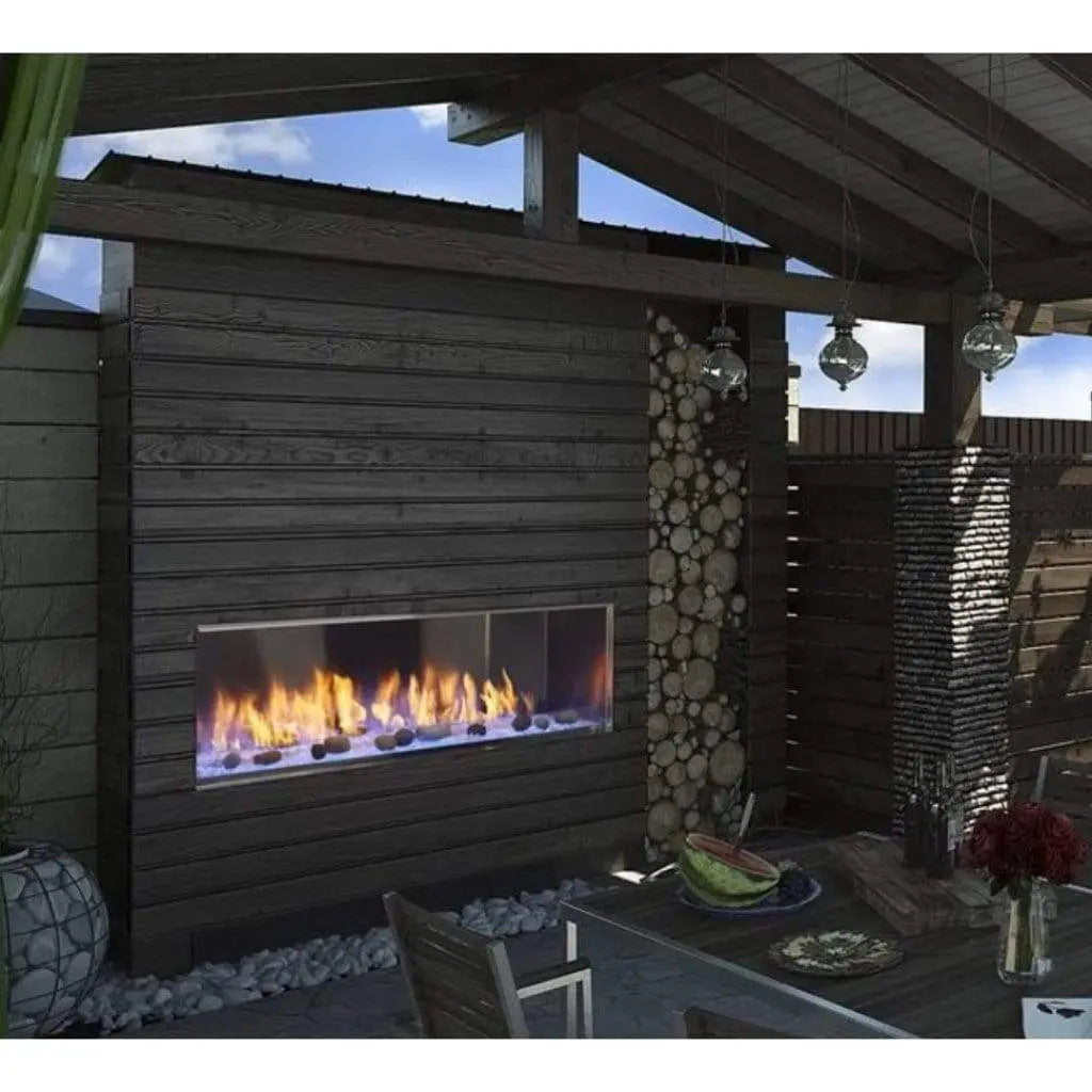 Majestic Outdoor Lanai 60" Linear Gas Fireplace | 65,000 BTU | IntelliFire Touch | ODLANAIG-60