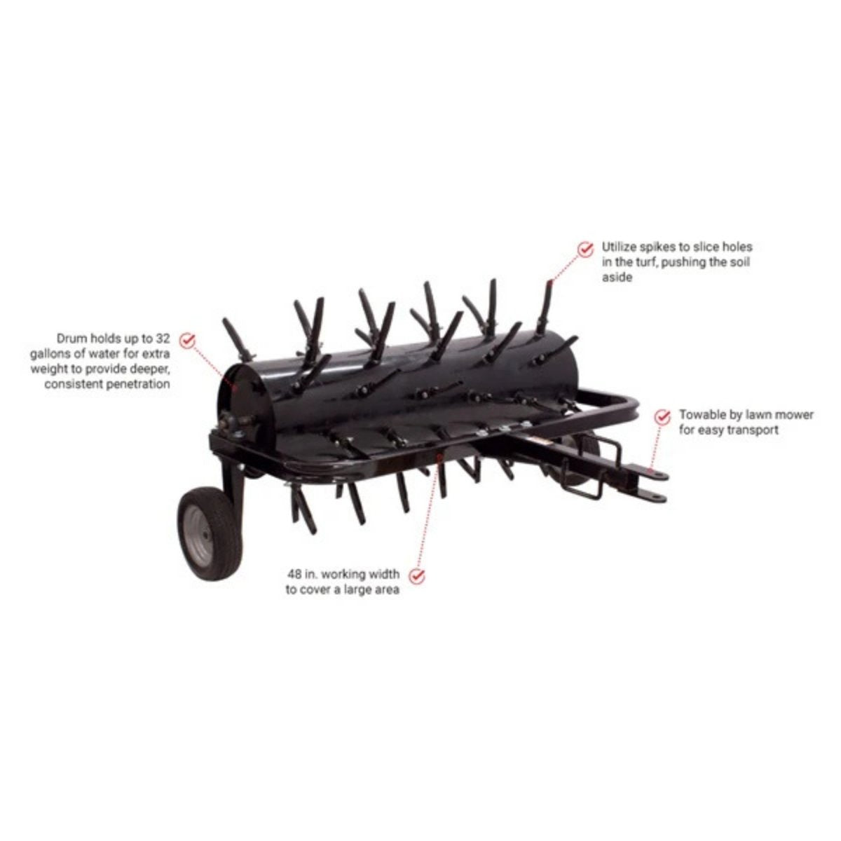Maxim 48 Tow Behind Plug Aerator