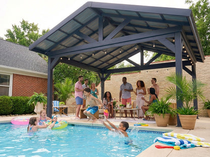 Lancaster | 14x14 Steel Gazebo with Gable Roof