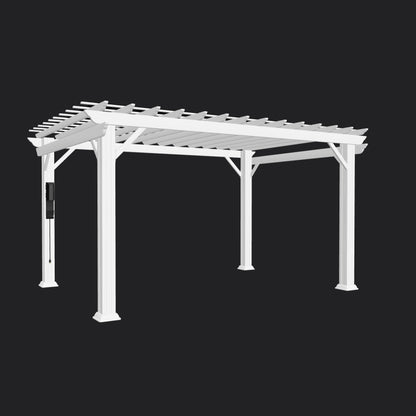 Stratford | 14x10 Steel Pergola – White