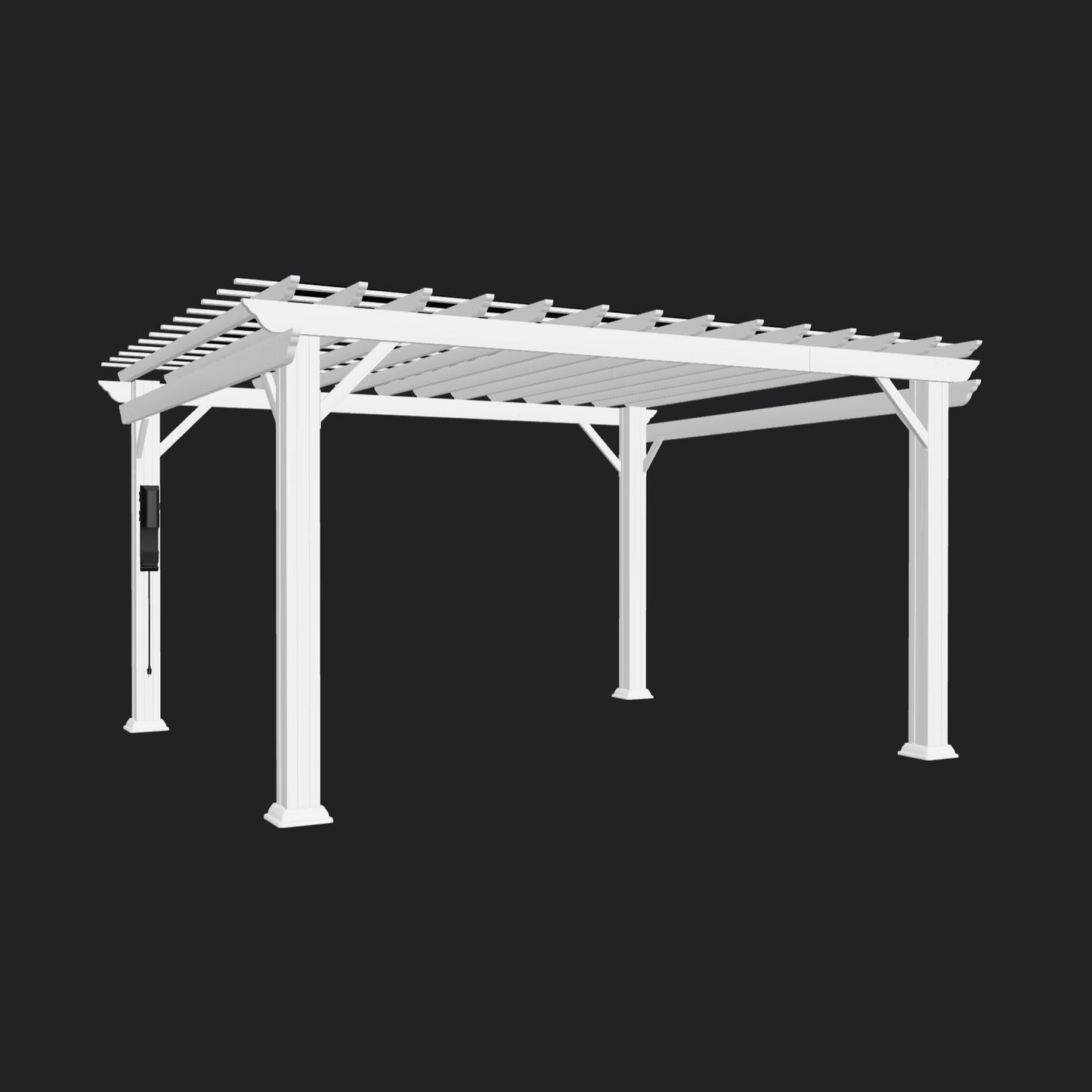 Stratford | 14x12 Steel Pergola – White