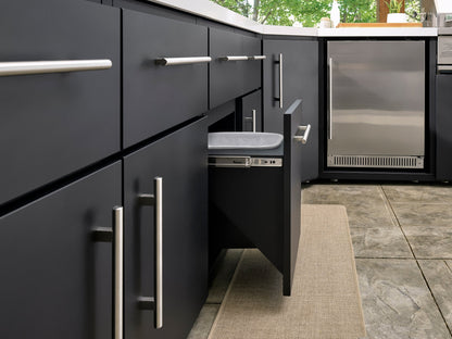 Emory | Corner Outdoor Kitchen Island with Bar Seating & Built-In Grill – Right