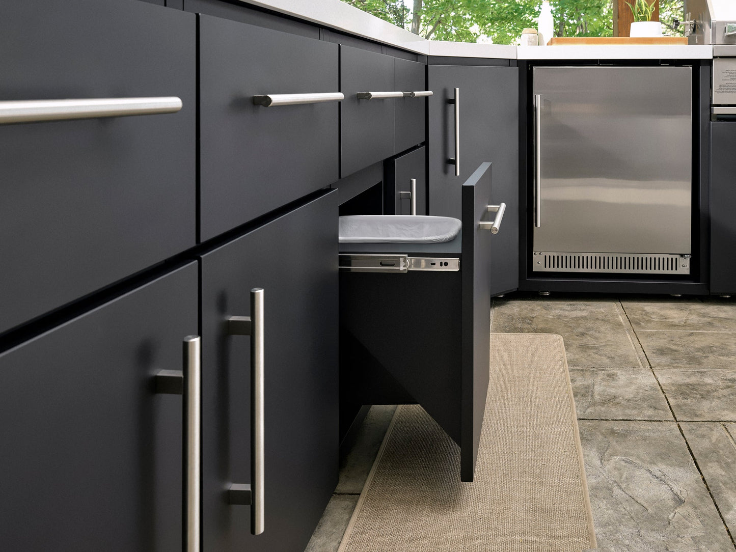 Emory | Corner Outdoor Kitchen Island with Built-In Grill & Pizza Oven