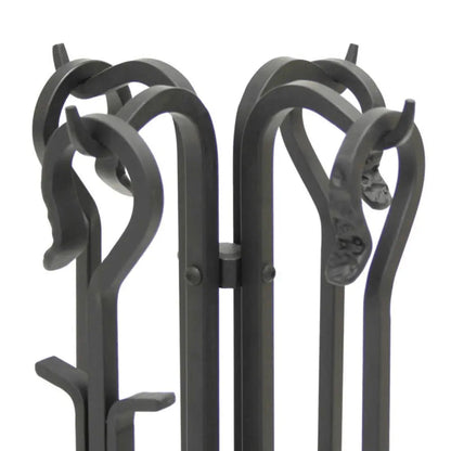 Pilgrim Forged Fireplace Tools Set with Corn Broom Pilgrim FORGEDSET