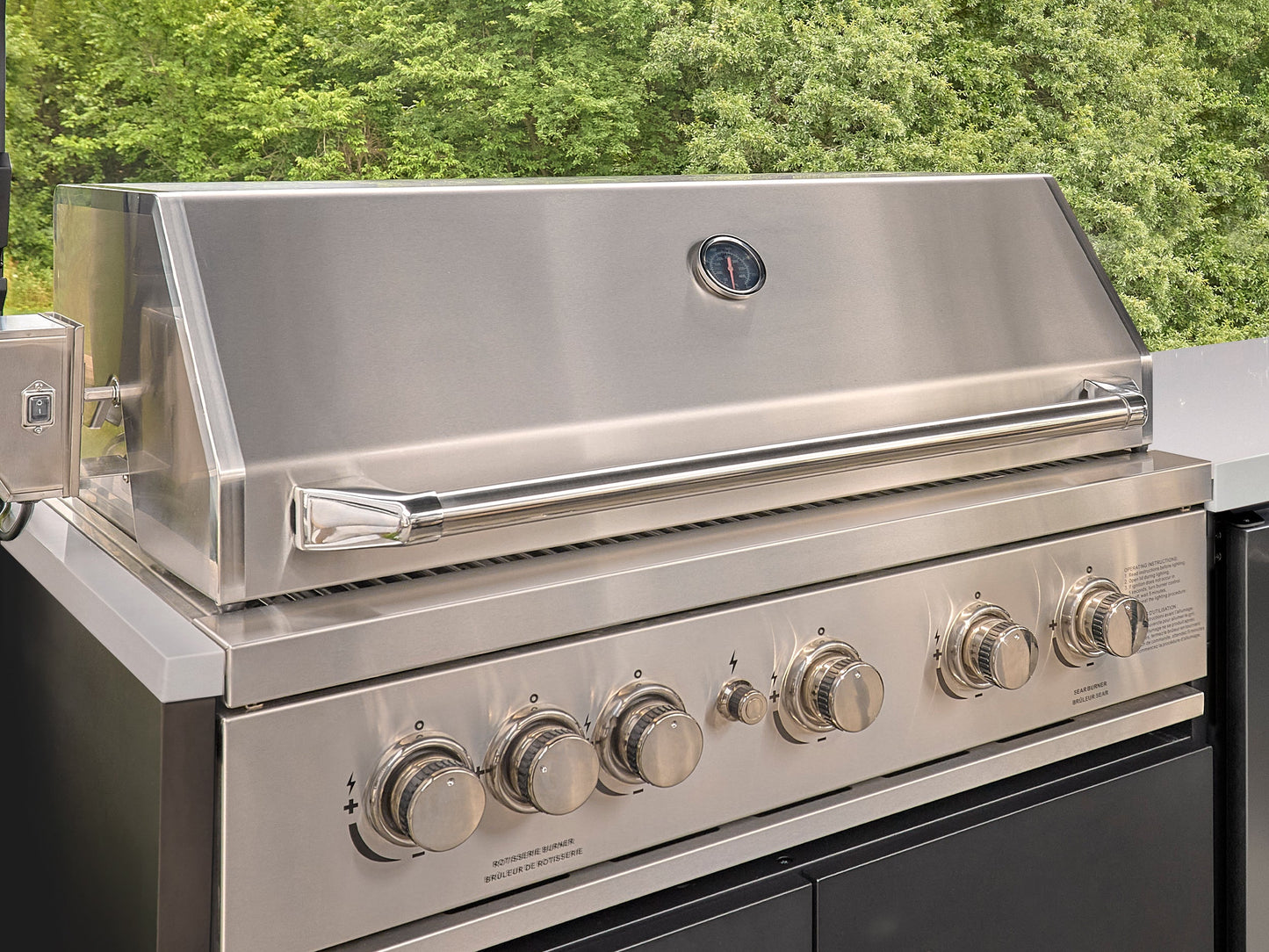 Emory | Corner Outdoor Kitchen Island with Bar Seating & Built-In Grill – Left