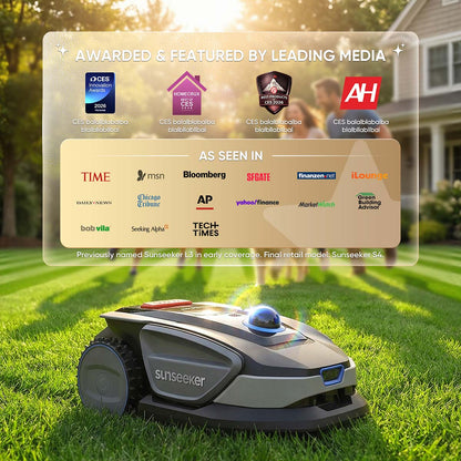 Sunseeker S4 LiDAR Robot Lawn Mower with Blade Kit — Wire-Free, 0.25 Acre