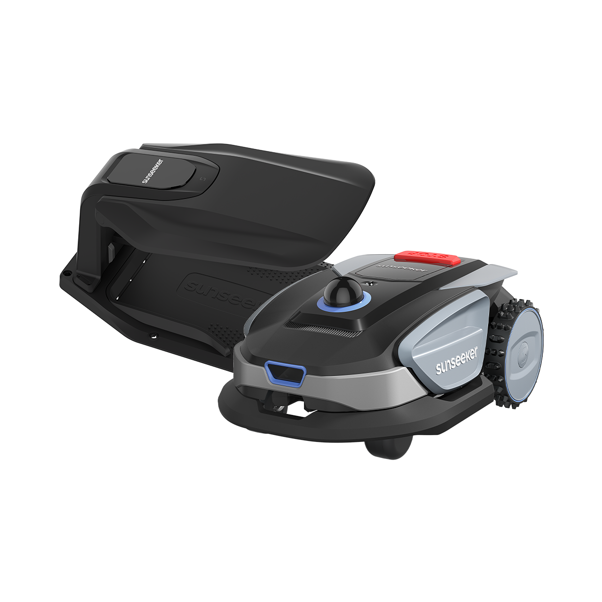 Sunseeker S4 Wireless AI Robot Lawn Mower with Protective Garage Shelter