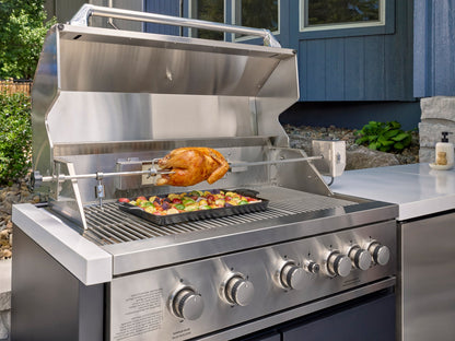 Emory | Corner Outdoor Kitchen Island with Bar Seating & Built-In Grill – Left