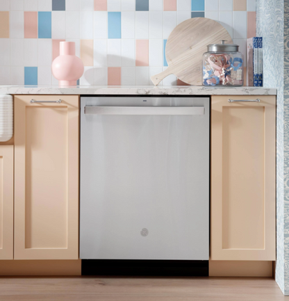 GE 24 in. Top Control Flush-Mount Dishwasher with 45 dBa Sound Level, 3rd-Rack & Dry Boost – Fingerprint Resistant Stainless