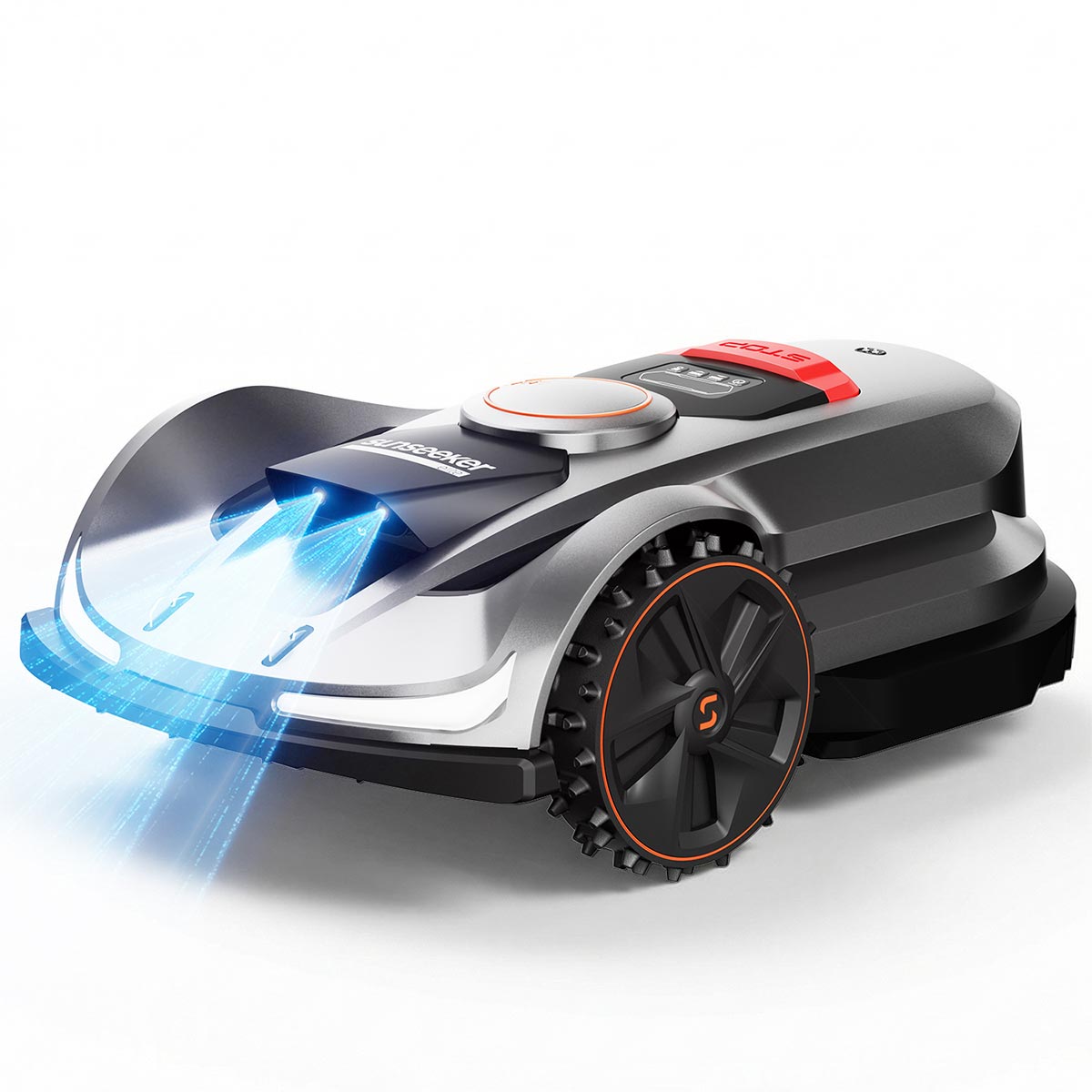 Sunseeker X7 Wireless AI Robot Lawn Mower + Blades Kit, Wire-Free Perimeter