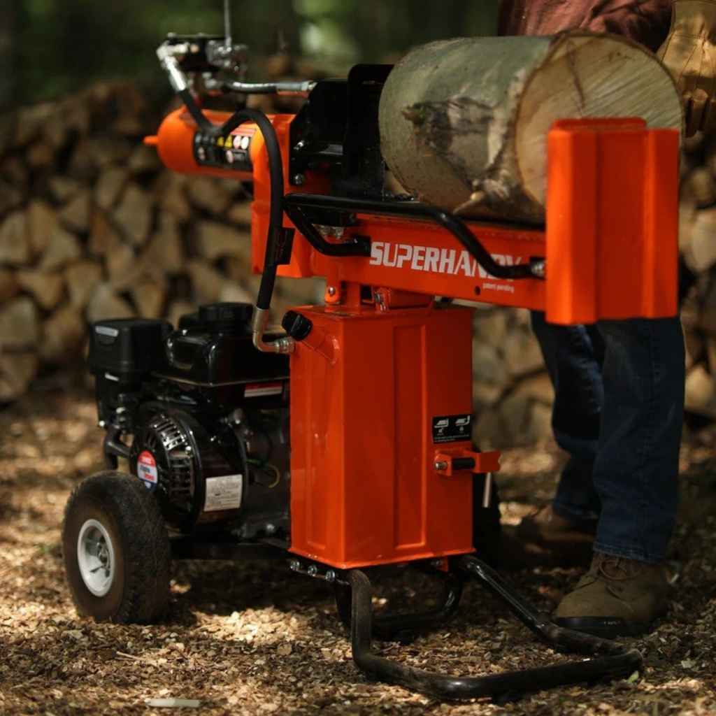 SuperHandy Portable 25 Ton Gas Log Splitter With 7hp Engine