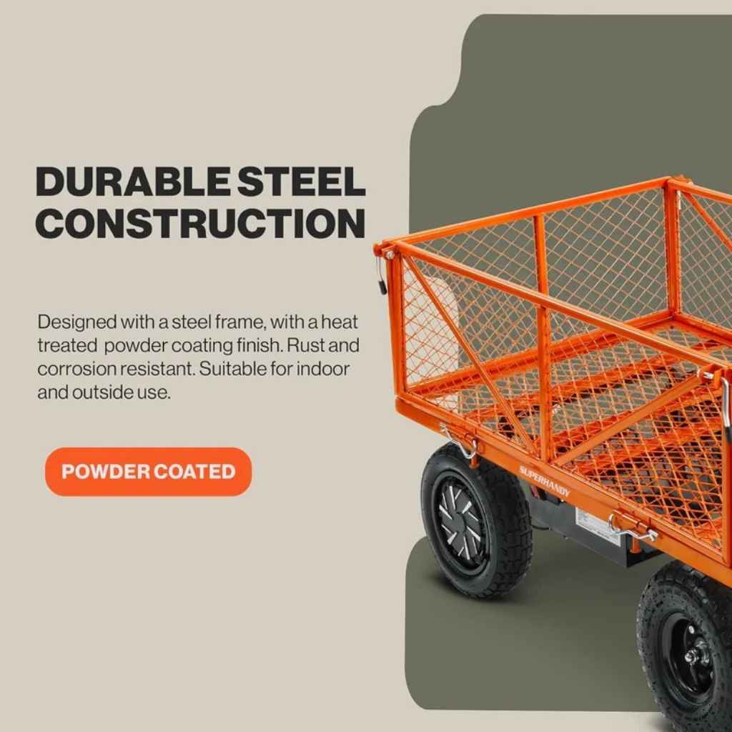 SuperHandy Electric Assist Garden Cart - 440 lbs