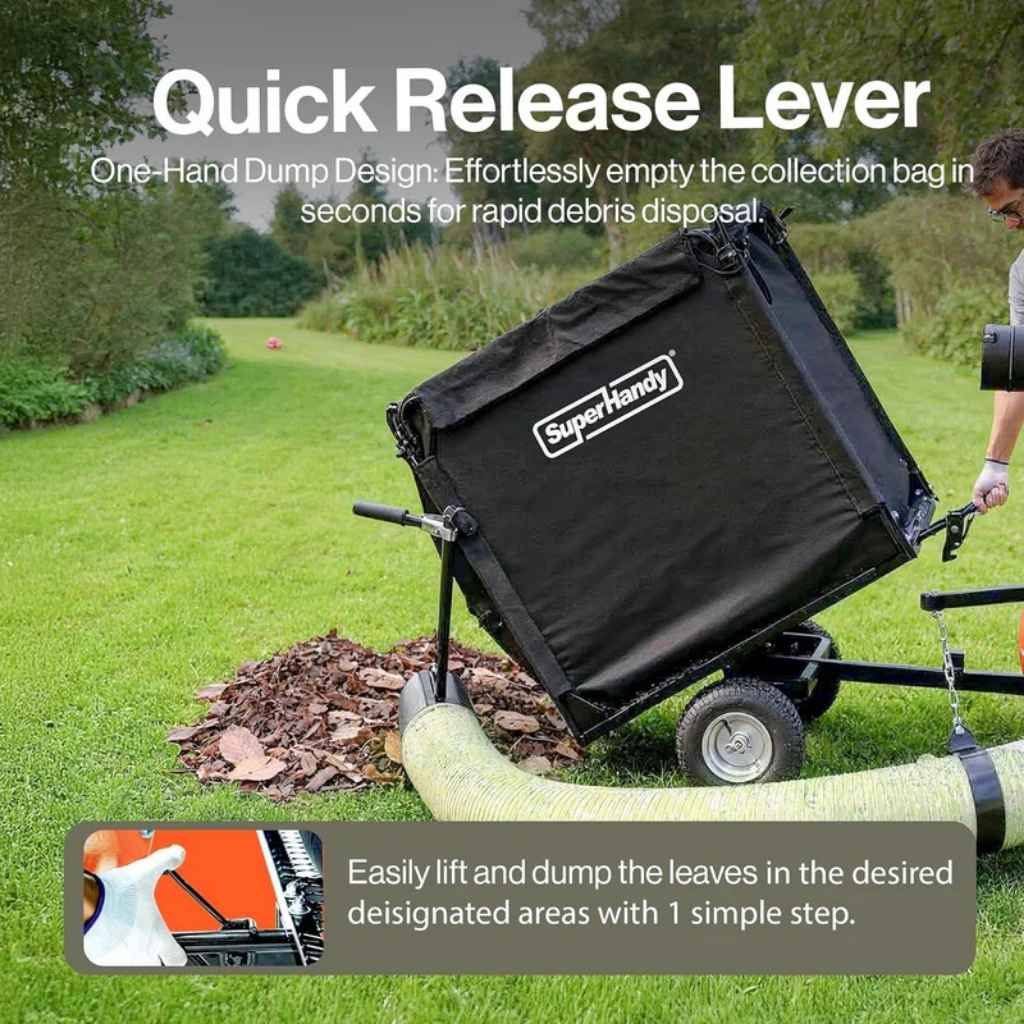 SuperHandy Tow Behind Leaf Vacuum – 180 Gal , 15HP Engine