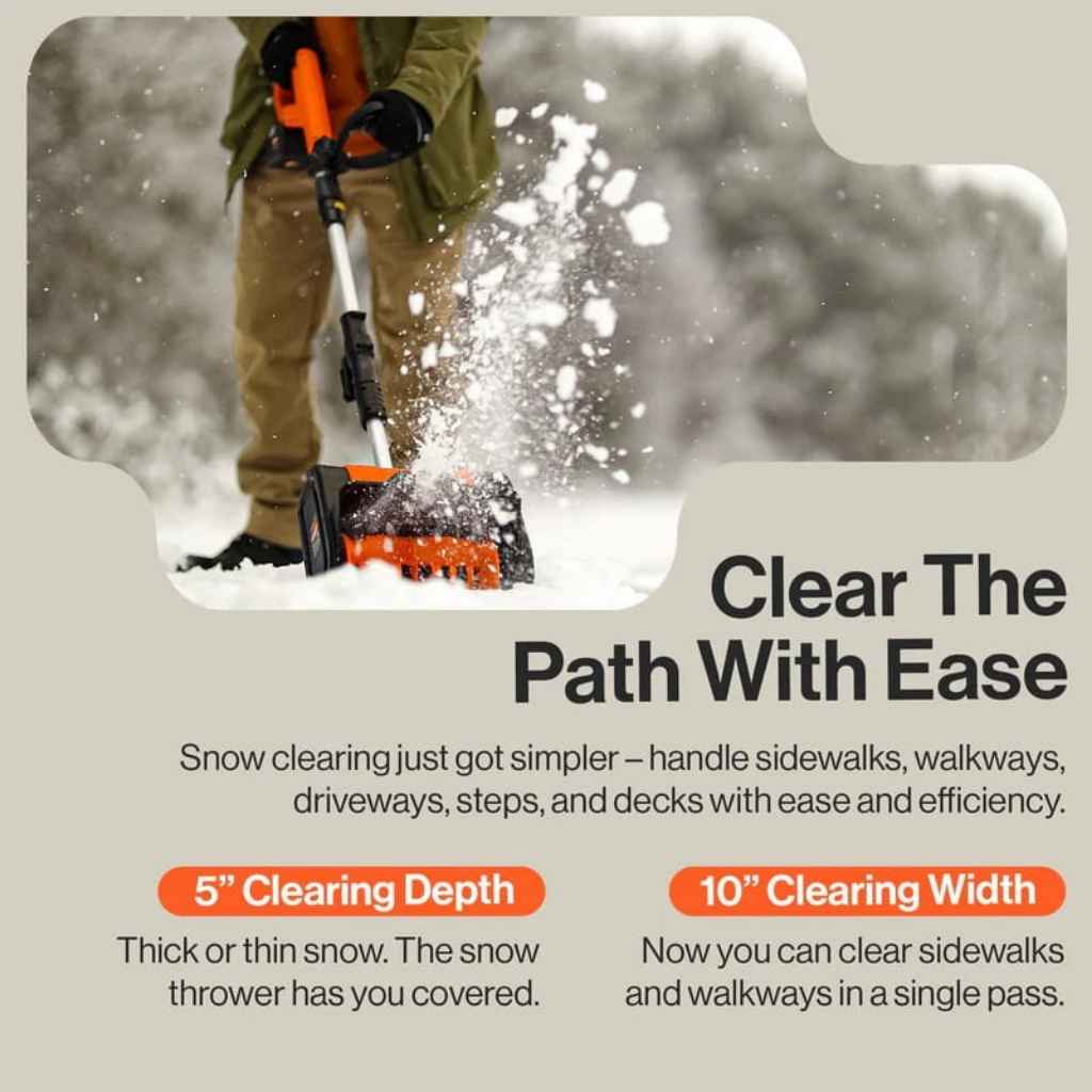 Super Handy Snow Thrower - 20v Battery