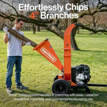 SuperHandy 4 in. Towable Wood Chipper