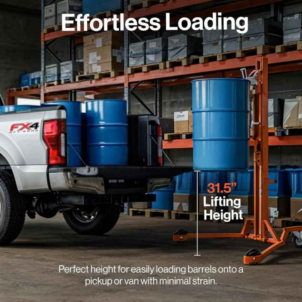 SuperHandy 55 Gal Drum Lifter - 550 LB Capacity